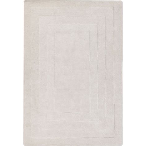 Tappeto in viscosa e lana realizzato a mano rettangolare 160 x 230 cm beige chiaro Amado
