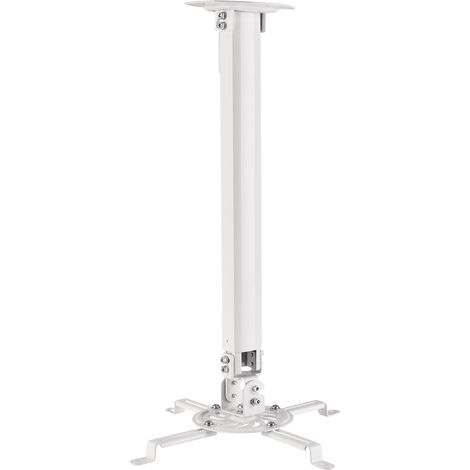 Support vidéoprojecteur plafond universel, diamètre 5,4-32cm, hauteur 55-90cm, blanc (1/3)