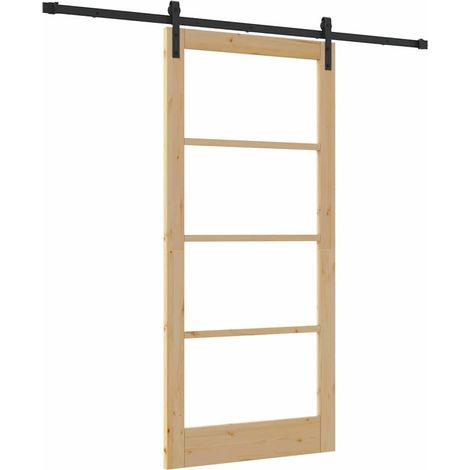 Maison Exclusive - Schiebetür ORKDAL Natur 93 x 202 cm Massivholz
