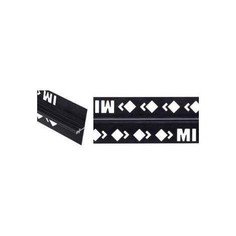 Profile fixmi alu anodise noir mat brosse Epaisseur: 12.5 mm - Longueur profilé: 2m50 (1/4)