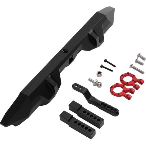 Pare-Chocs Arrière RC pour Voitures RC à l'échelle 10 – Pare-Chocs Arrière en Alliage Robuste avec Attelage de Remorque intégré – Ajustement optimisé pour HSP et Compatible