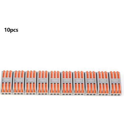 10 connecteurs rapides PCT3-3, 3 entrées 3 sorties, borne de raccordement électrique unicolore (1/5)