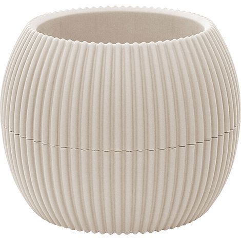 Vasetti Piante Grasse Con Sottobicchiere Integrato Design Moderno Crea La Tua Composizione Varie Misure Colori Vasi Pianta Sottovaso Piantine Vaso Fiori Beige - Rotondo 0,35 Litri