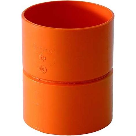 Manicotto femmina-femmina in pvc : Colore - Arancio, Diametro - 50