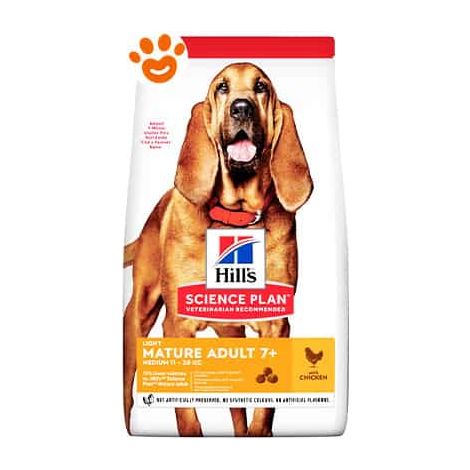Hills Dog Science Plan Adult Light Mature Medium 7+ Pollo - Sacco 14 Kg -