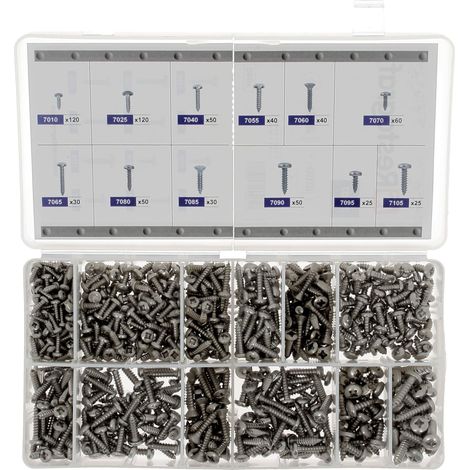 Coffret de Vis à Tôle Tête Cylindrique Bombée (1/2)