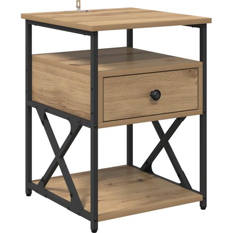 Maison Exclusive - Armadio da Notte Rovere artigianale 40 x 42 x 55 cm