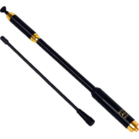 Einziehbare Dualband-Antenne 144/430 MHz VHF/UHF mit SMA-Buchse für Baofeng Quansheng Wouxun Funkgeräte (1/5)