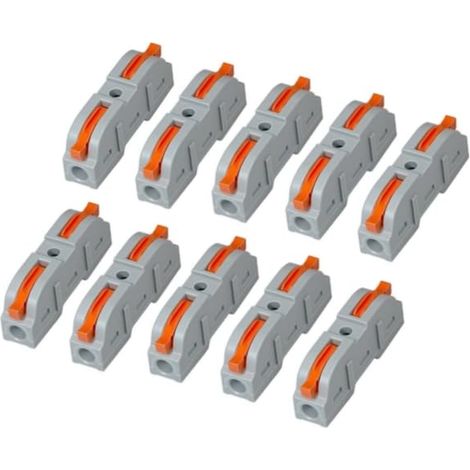 Lever Wire Connectors PCT-221 (Pack of 10) - Universal Connectors For Flexible and Rigid Cables (1/5)