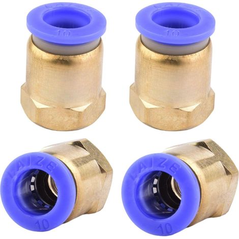 4 pièces 10 mm 1/2′′PT filetage extérieur droit Push to Connect Raccords de tube à emboîter pneumatique connecteur rapide PCF PCF10-1/8 (1/5)