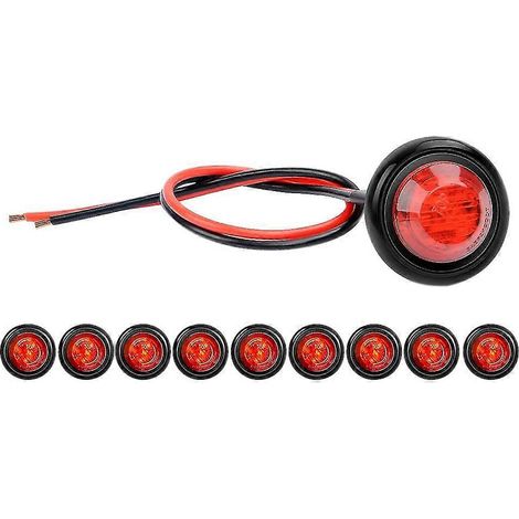 10 feux de gabarit ronds à LED de 3/4 pouce pour camions, camping-cars et voitures (1/5)