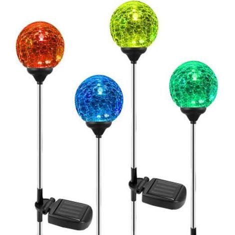 Lampe Solaire - ZGEER - 4 pcs - Couleurs Changeantes - LED - Allumage Automatique