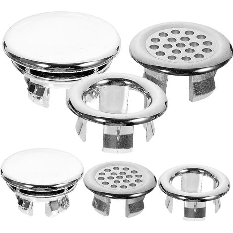 Lot de 6 anneaux de trop plein pour lavabo accessoires de