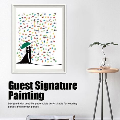 Atelier créatif de peinture d'empreintes digitales pour invités - Idée cadeau originale pour mariage ou anniversaire (1/5)