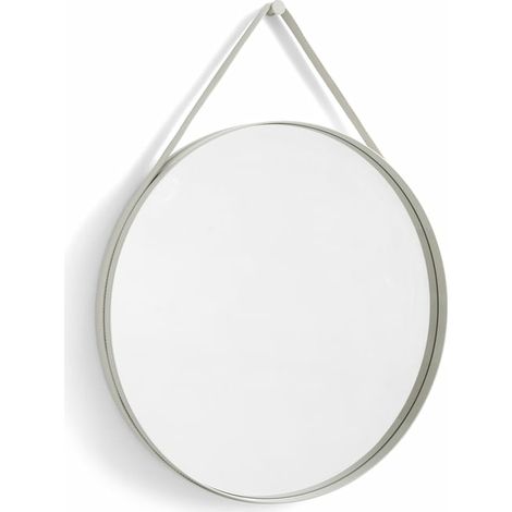 [GEBRAUCHT] B-Ware Hay Strap Mirror No. 2 Wandspiegel Dekospiegel Spiegel Stahl Deko ø70cm Hellgrau
