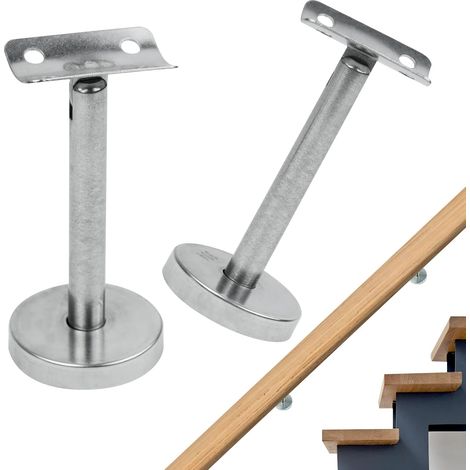 Support de Main Courante Réglable, Support Rampe Escalier Acier Inoxydable Supports Muraux pour Couloirs Fixation Main Courante Murale pour Support Mural Loft Bannister Couloir (1/5)