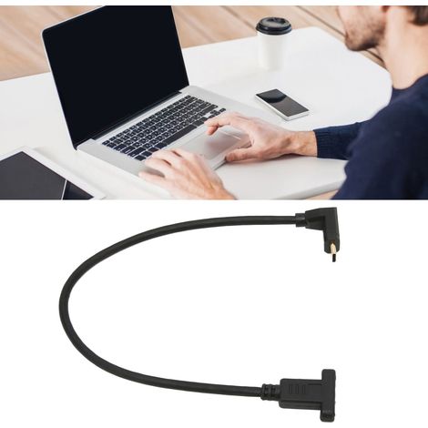 Câble d'extension Type-C Mâle vers Femelle USB 3.1, adaptateur robuste avec fixation par vis pour panneau, transfert rapide et stable