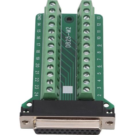 Connecteur à bornier 25 broches pour module de signal, montage sur circuit imprimé à riveter, pour le débogage de la communication DB25-M2 (1/5)