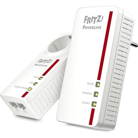 FRITZ 20002819 Powerline 1260E WLAN Set 1200 Mbit/s Collegamento Ethernet LAN Wi-Fi Bianco (1/5)