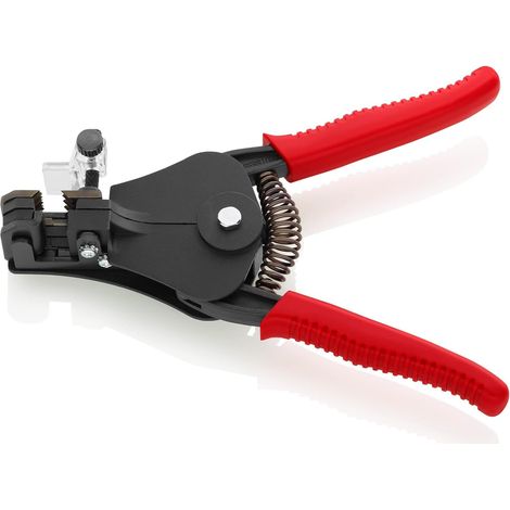 Pince à dénuder avec couteaux de forme noire laquée gainées en plastique 180 mm, 12 11 180 EAN (1/4)