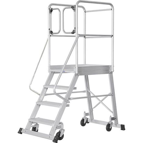 Piattaforma con ruote 4 gradini - Altezza massima di lavoro 2.97m - 6188/04-MCP