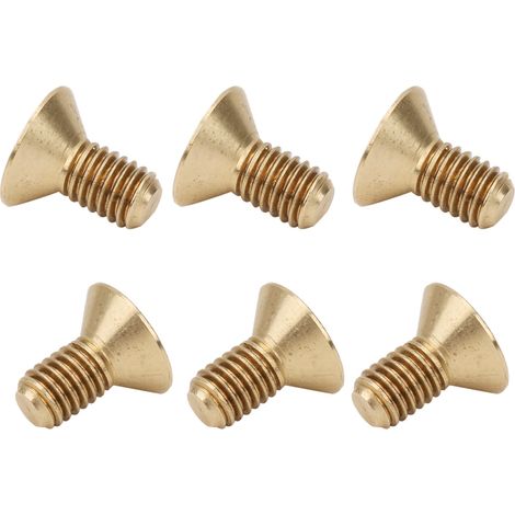 50 vis à six pans creux plats M3 en cuivre pur, tête fraisée, outil de quincaillerie industrielle M3 x 6 (1/5)