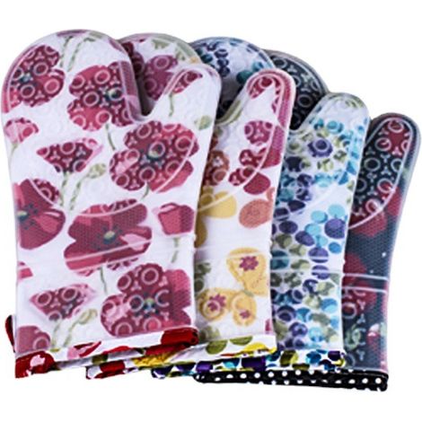 Gants en coton et silicone épais pour ustensiles de pâtisserie, résistants à la chaleur et à la chaleur (1/5)