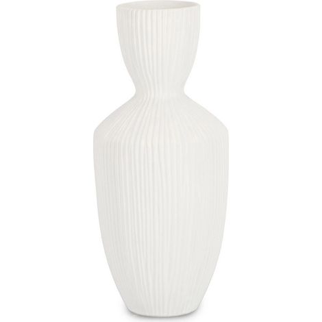 VASO CERAMICA STRIPED BIANCO H.36 BIZZOTTO (1/2)