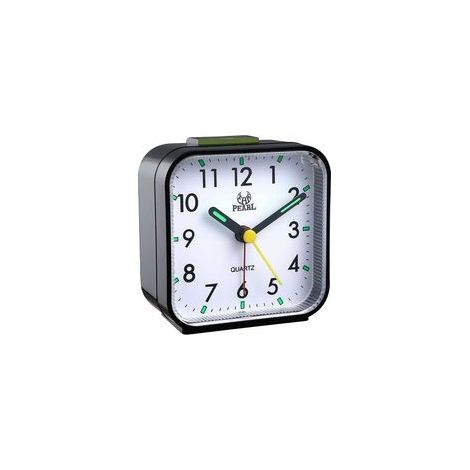 Réveil de voyage analogique ultra silencieux avec veilleuse, fonction snooze, fonctionne sur piles pour une utilisation dans la chambre ou sur le bureau (noir) (1/5)