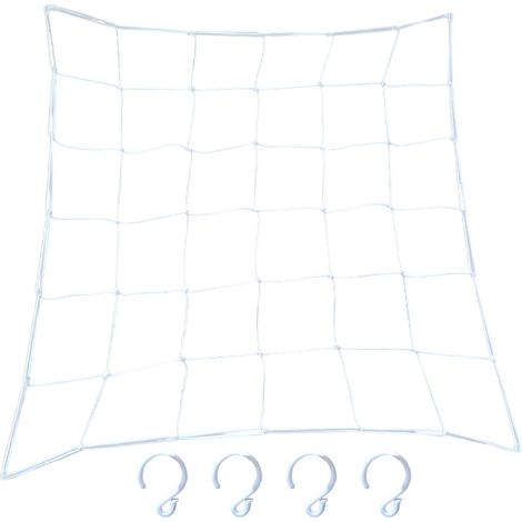 Grillage Élastique de Support pour Plantes  Trellis Latex 90x90cm (Blanc/Noir) avec 4 Crochets  Structure Résistante pour Fruits et Fleurs (1/5)