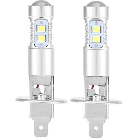 Ampoules de phare 2x H1 6000K Super Bright 100W LED Ampoules antibrouillard de voiture Conduite de voiture Feux de jour Bla HORLOGE (1/4)