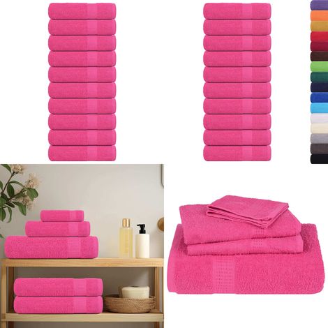 vidaXL Badetücher 10 Stk. Rosa 100x150 cm 360 g/m² 100% Baumwolle (1/5)