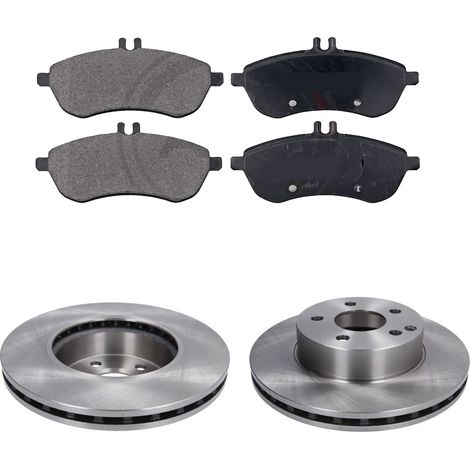 KIT FRENI ANTERIORI compatibile con MERCEDES-BENZ CLASSE C COUPE' (C204) - DISCHI + PASTIGLIE OEM: P 50 067 , P 50 070 / 17754 , 17758 , 17755 /SOSTITUZIONE DIRETTA/BASSA POLVERE/SILENZIOSO (1/5)