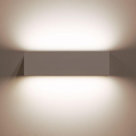 LED-Wandleuchte 10W Aussen Doppelseitige Beleuchtung Rechteckig Weiss Lena 2700K Warmweiß