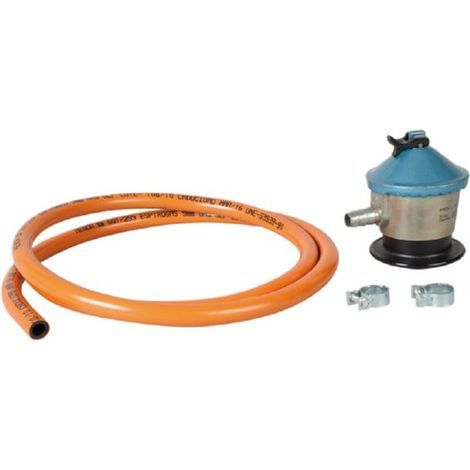 TUBO BUTANO KIT REGULADOR+ABRAZADERAS - ESPIROFLEX