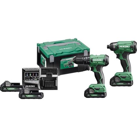 HIKOKI SET TRAPANO + AVVITAT IMP KC18DA 18V