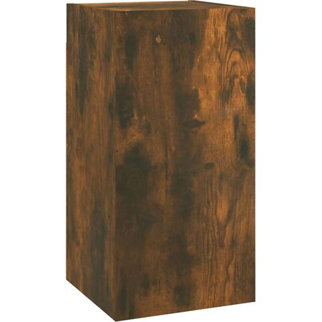 Meuble TV, Étagère TV, Meuble de Salon, Chêne fumé 30,5x30x60 cm Bois d'ingénierie OIB8788E (1/5)