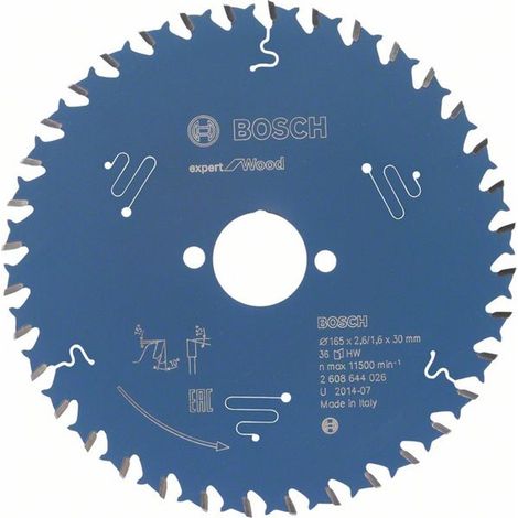 Bosch Kreissägeblatt Expert for Wood 165 x 30 x 2,6 mm, 36