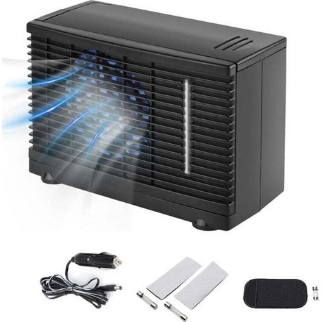 12V Portable Climatiseur Refroidisseur avec Vitesses Réglables Mini Universel Voiture Ventilateur De Refroidissement pour la Maison Camping A (1/4)