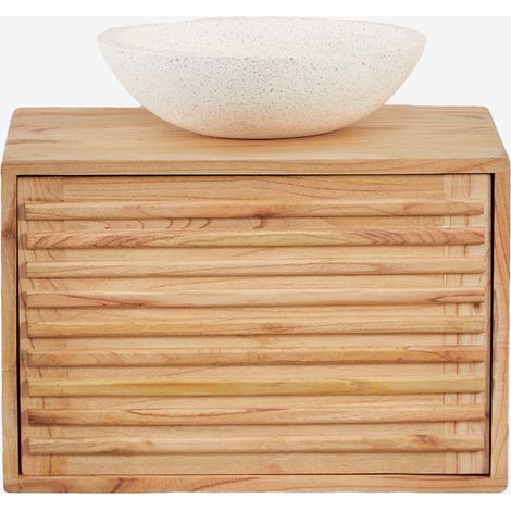 Conjunto de mueble de baño suspendido 60x45 cm en madera Deleyna SKLUM (1/5)