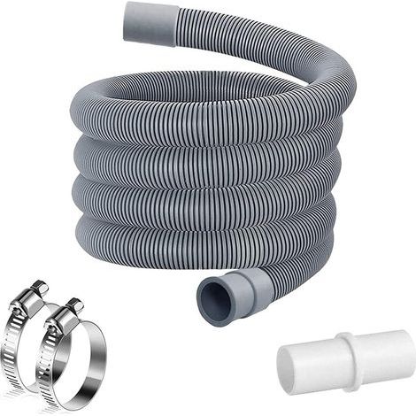 3 M de Vidange pour Machine à Laver,Tuyau de Machine à Laver,Rallonge de Tuyau,Kit d'Extension Flexible de Vidange Universel pour Lave-linge et Lave-vaisselle- (1/5)