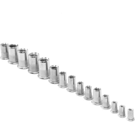 Ensemble de 150 inserts de rivets verticaux en acier inoxydable, combinaison M3/M4/M5/M6/M8 (1/5)