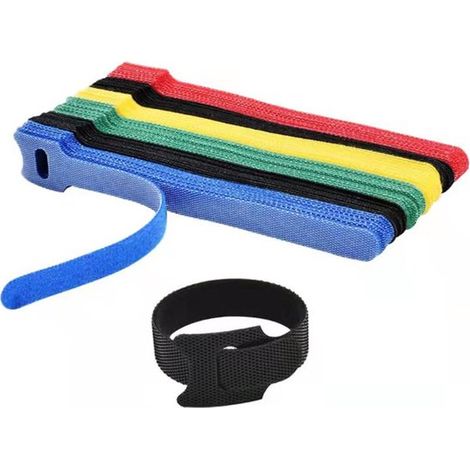 Confezione da 100 fascette per cavi in nylon riutilizzabili e regolabili per la gestione dei cavi in uffici, case, giardini, ecc., 150 mm x 12 mm (1/5)
