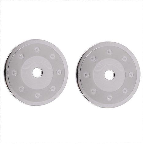Lot de 2 bouchons de réservoir d'essence en acier inoxydable compatibles avec les modèles 206, 207 et C2. (1/4)