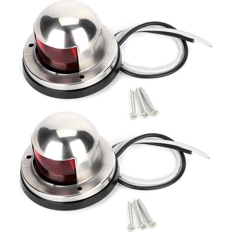 2 Stück 12V LED-Navigationslichter für Boot/Auto, 8 LED-Seitenblinker (Rot) (1/5)