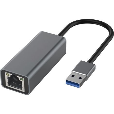 Adaptateur Ethernet USB 3.0 - Port Gigabit 10/100/1000 Mbps - Pour Ordinateur Portable et Surface - Aluminium - Nylon Tressé - 1 Pièce (1/5)
