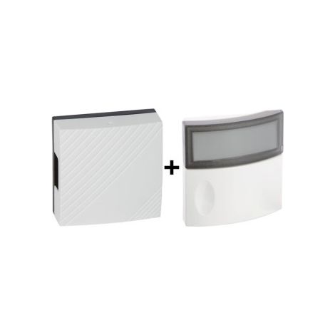 Legrand - Carillon avec transfo. incorporu00e9 + Bouton poussoir IP44/IK05 - Ru00e9f. : 041652+041647 (1/5)