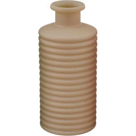 L'Arcolaio Matt Vaso Righe 9,5 x 9,5 x 21,3 Cm Bomboniera / Centrotavola Tortora