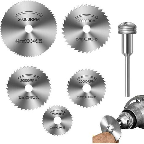 Disques de Coupe pour Dremel, HSS, Lame Mini Scie Circulaire pour Couper Bois, Plastique et Métal (1/4)