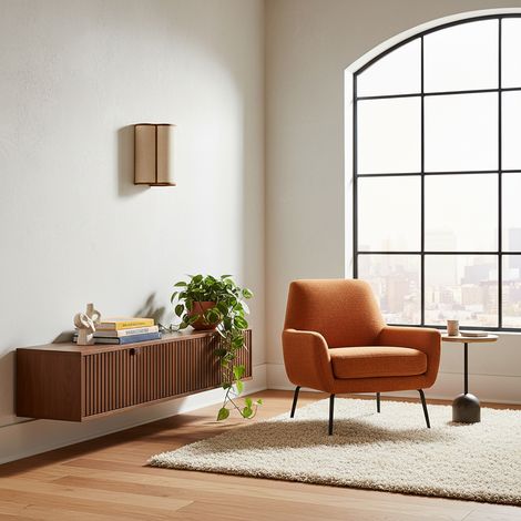Aplique de Pared Yute Beige y Cinta Marrón  Serie ACACIA II (1/5)